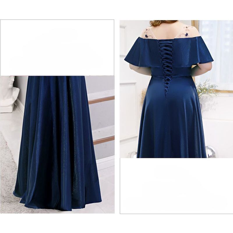 ネイビー フリル付きオフショルダードレス 3XL〜7XL】フリルオフショルダードレス D1600 – DRESSWOW（ドレスワオ）