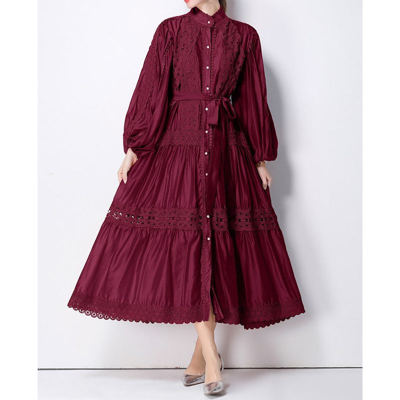 ギャザーアンティークワンピース　5color　D2165