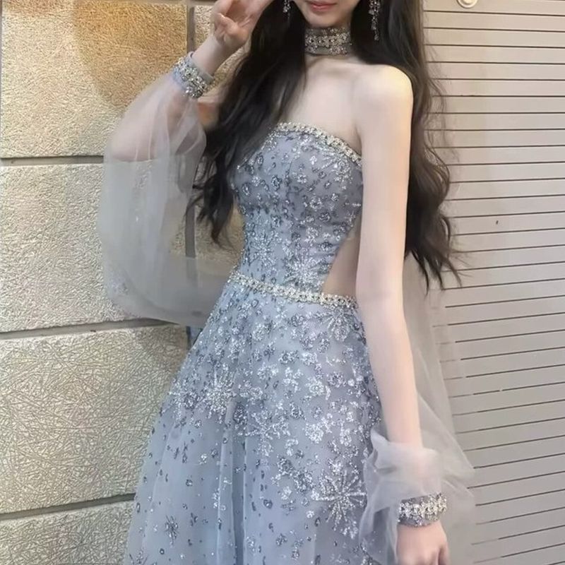 ルミナスシアーショールベアドレス　D2086