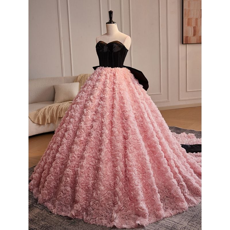 ローズボリュームバックリボンドレス D1670 – DRESSWOW（ドレスワオ）