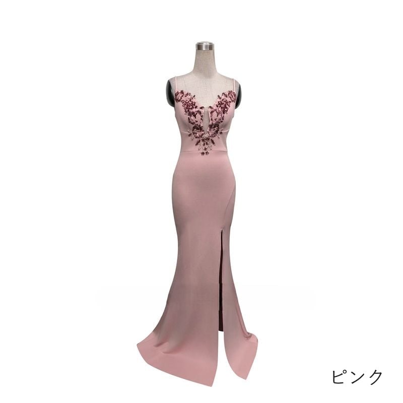 スリットキャミソールマーメイドドレス　8color　D1673