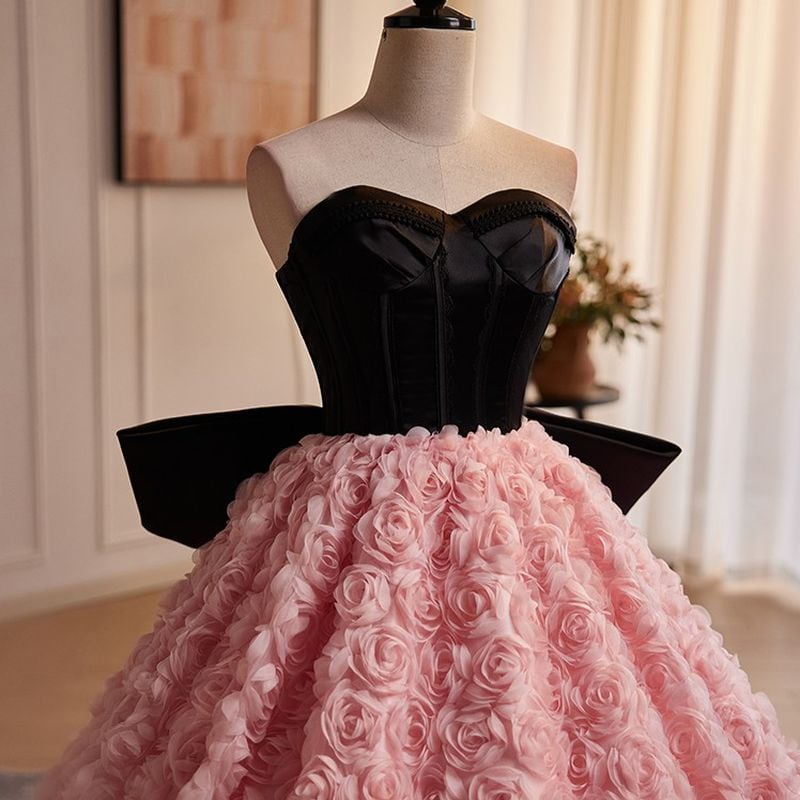 ローズボリュームバックリボンドレス D1670 – DRESSWOW（ドレスワオ）