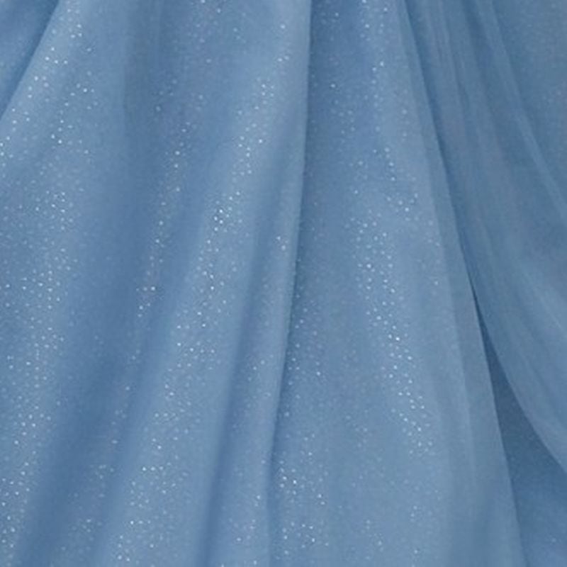 【3XL〜7XL】フリルスリーブチュールドレス　D1545