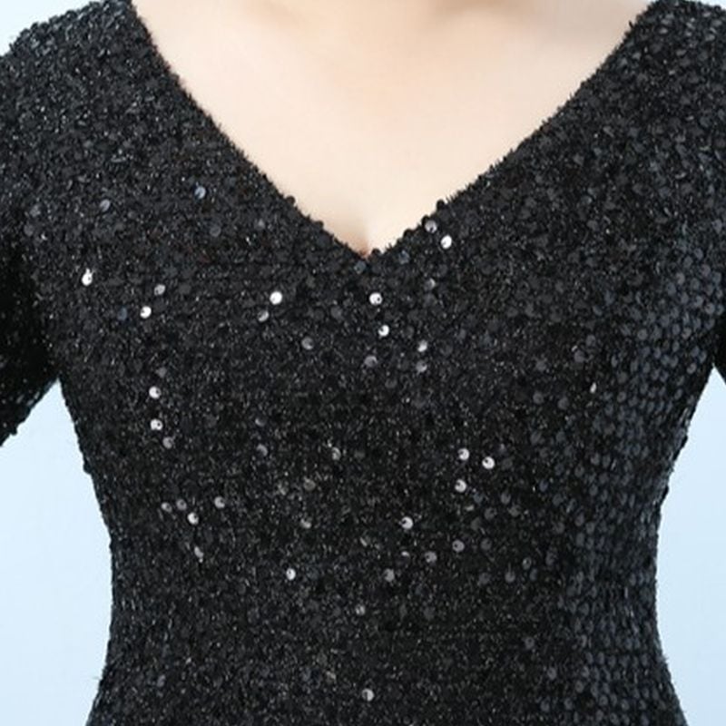 【3XL〜7XL】スパンコールマーメイドドレス　D1590
