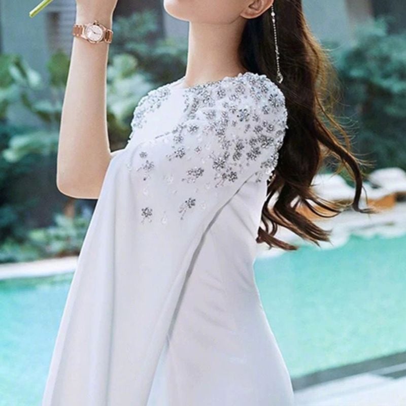 ロングスリーブマーメイドドレス　D1630