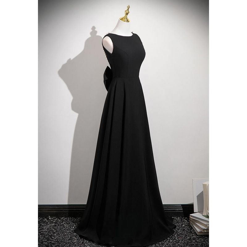 パールリボンバックレスドレス　D1713