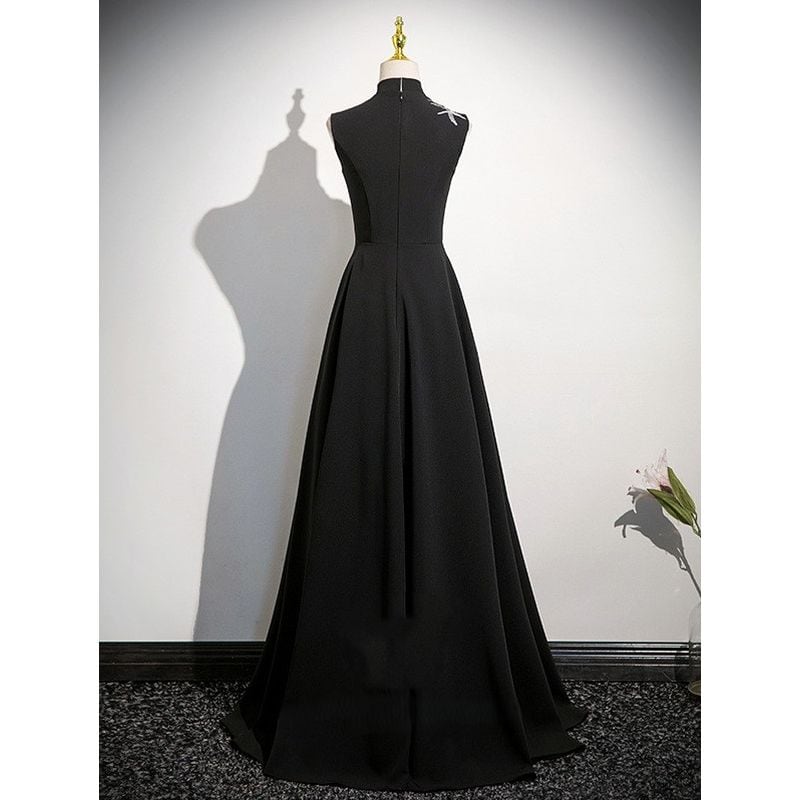 ノースリーブハイネックロングドレス　D1498