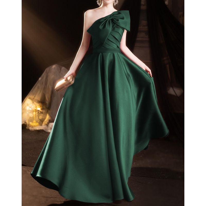 ワンショルダーリボンドレス 3color D1731 – DRESSWOW（ドレスワオ）