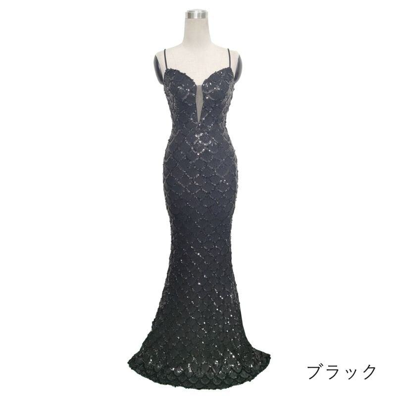 スパンコールキャミソールマーメイドドレス　8color　D1682