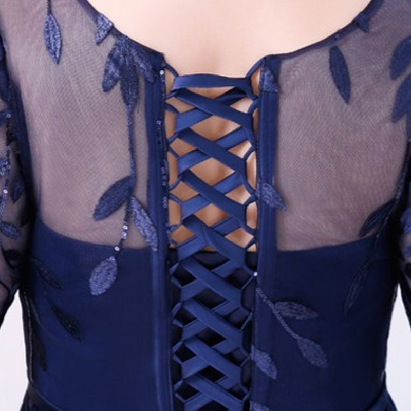 【3XL〜7XL】リーフ柄七分袖シアードレス　2color　D1608