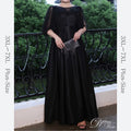 【3XL〜7XL】シアースリーブロングドレス　D1620