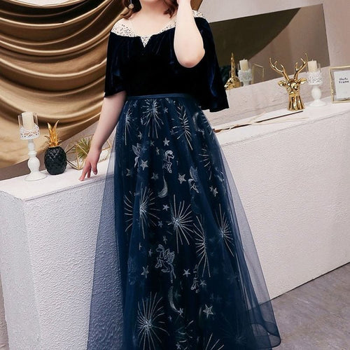 【3XL〜7XL】ケープスリーブロマンティックドレス　D1622