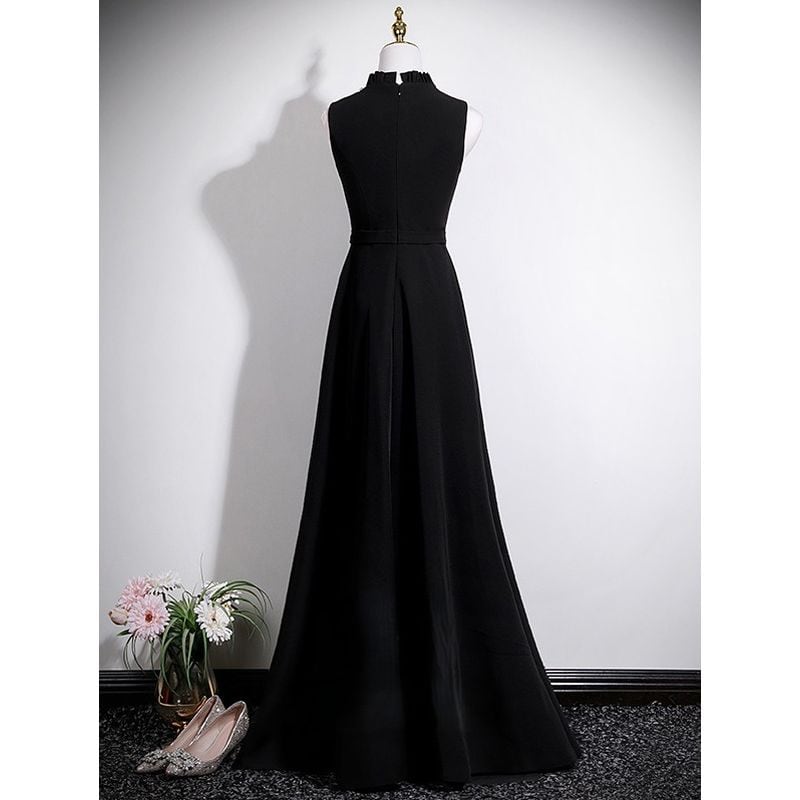 ビジューネックロングドレス　D1723
